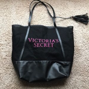 Victorias Secret Black Mesh Tote